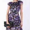 Abito con manica aletta fantasia flower