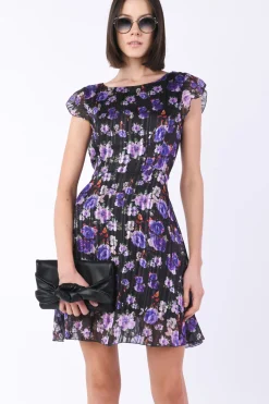 Abito con manica aletta fantasia flower