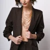 Blazer con revers a scialle