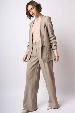 Blazer con revers a scialle