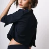 Blazer crop con laccetti