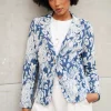 Blazer in jacquard floreale