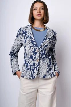Blazer in jacquard floreale