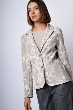 Blazer in jacquard floreale