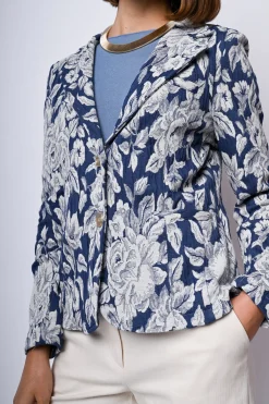 Blazer in jacquard floreale