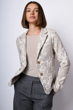 Blazer in jacquard floreale