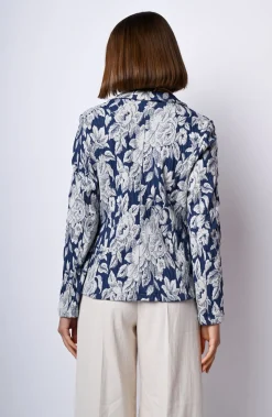 Blazer in jacquard floreale