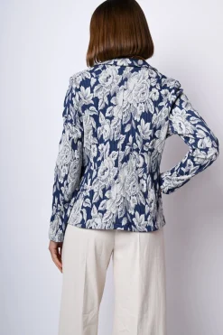 Blazer in jacquard floreale