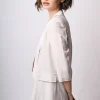 Blazer in viscosa e lino