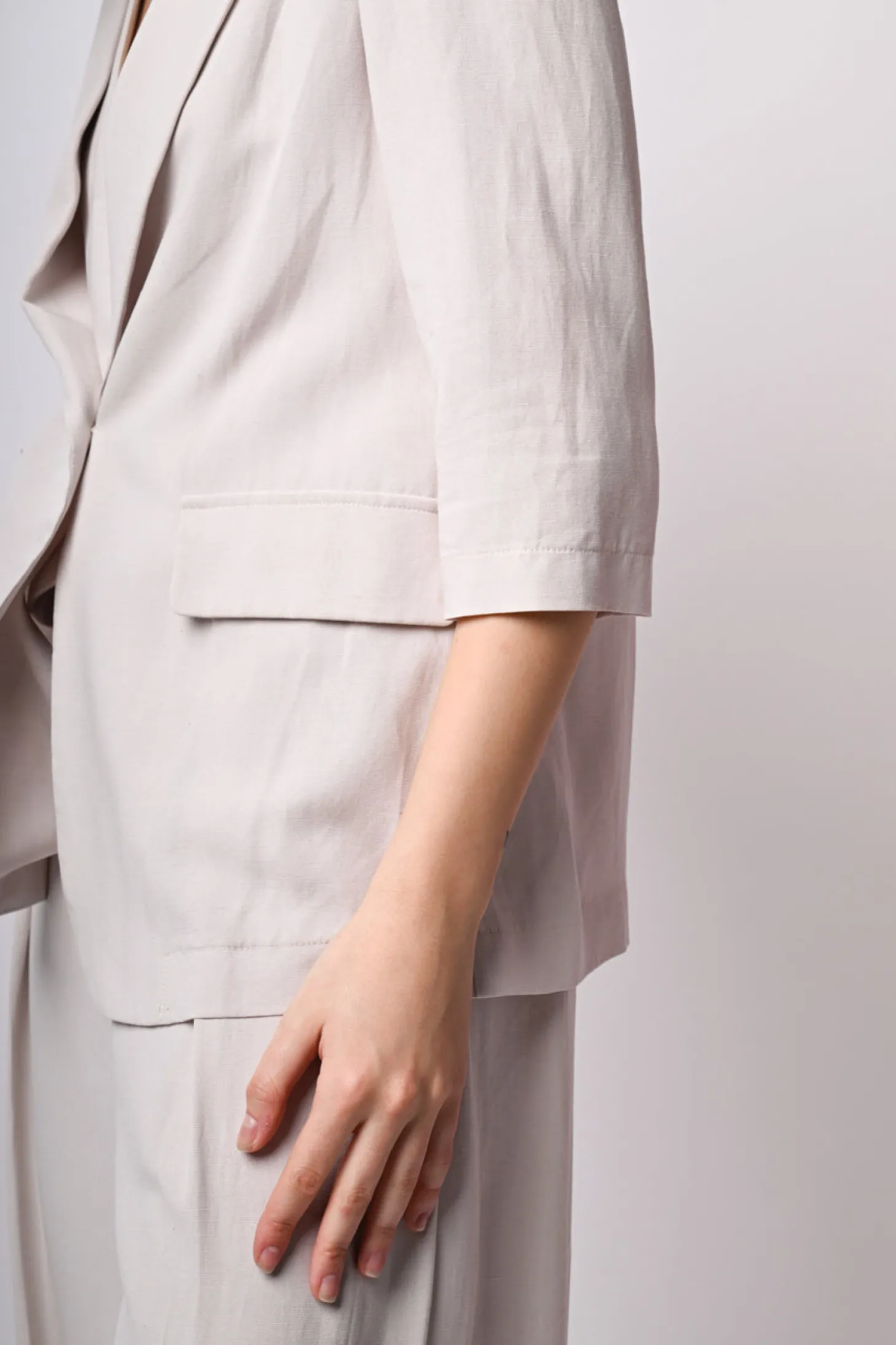 Blazer in viscosa e lino