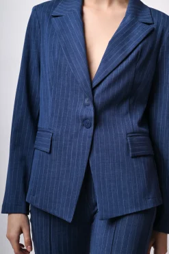 Blazer monopetto gessato