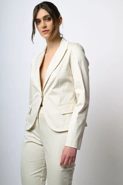 Blazer monopetto in cotone