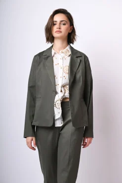 Blazer monopetto in cotone