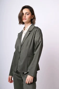 Blazer monopetto in cotone