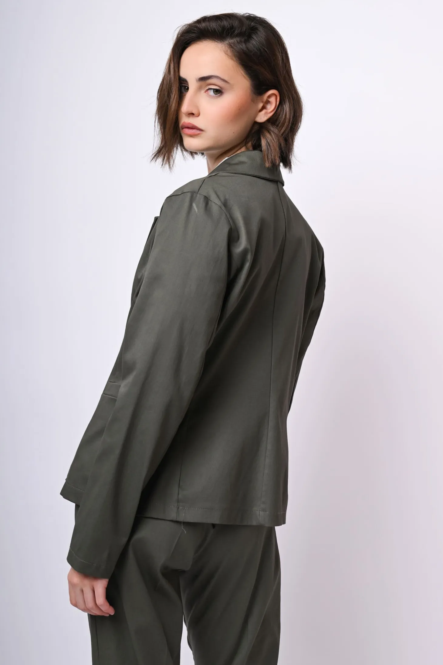 Blazer monopetto in cotone