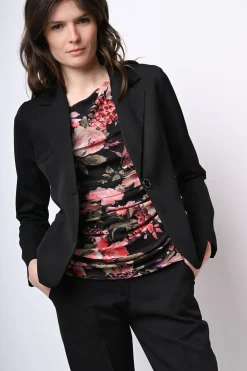 Blazer monopetto in tessuto tecnico