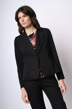 Blazer monopetto in tessuto tecnico