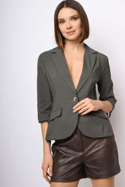 Blazer monopetto misto viscosa