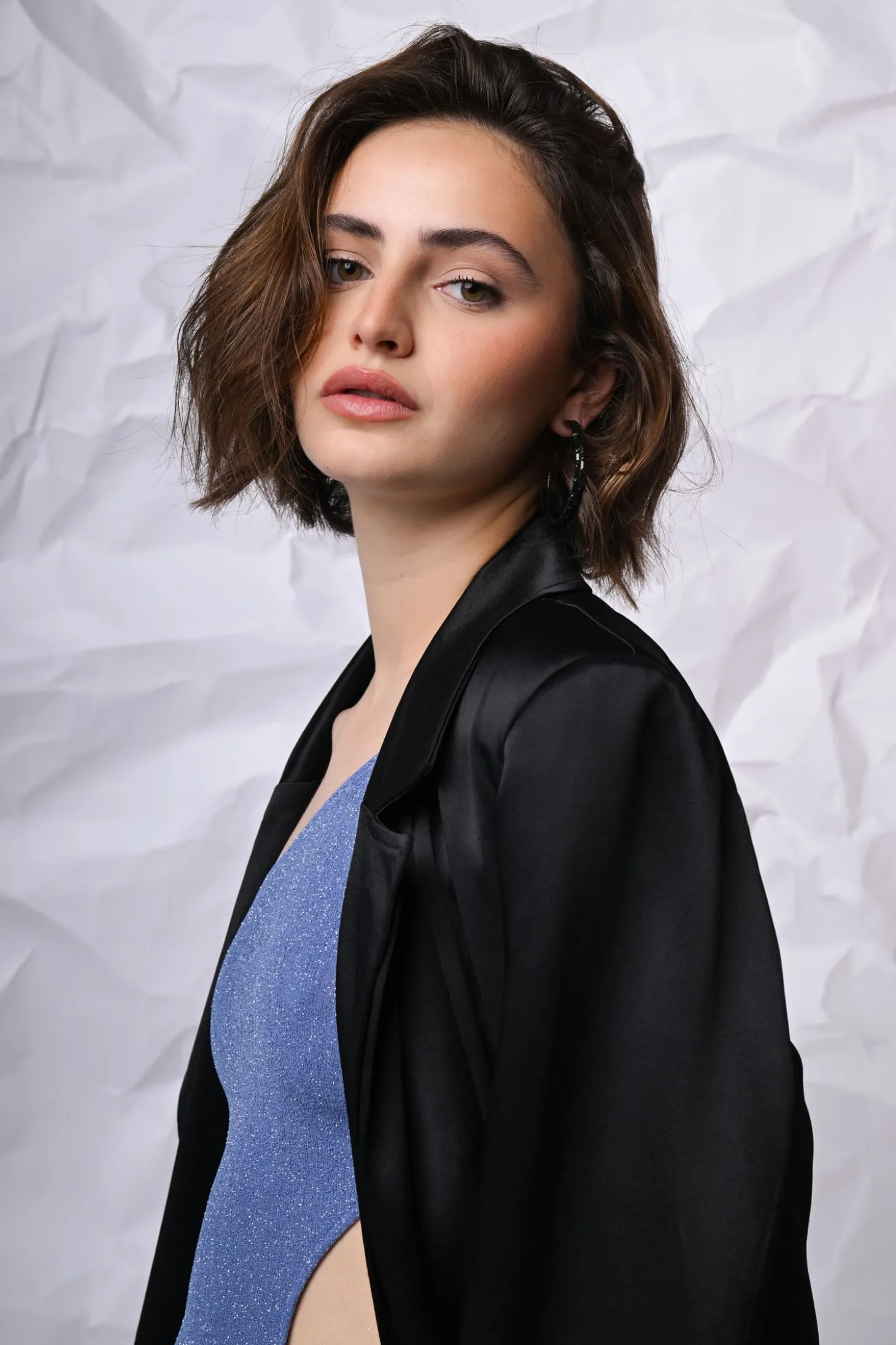 Blazer oversize in raso