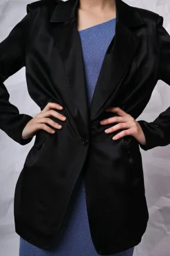 Blazer oversize in raso