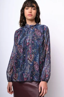 Blusa a stampa paisley
