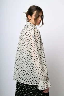 Blusa a stampa pois