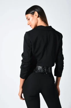 Bolero con manica arricciata