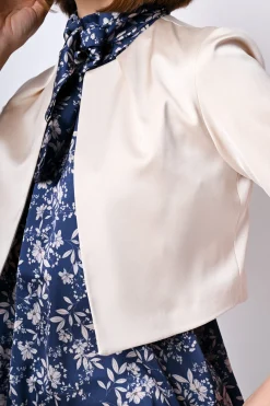 Bolero in raso con pieghe