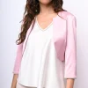 Bolero in raso con profili in lurex