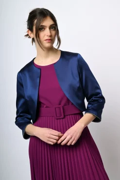 Bolero in raso con profili in lurex