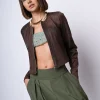 Bomber in similpelle stile vintage