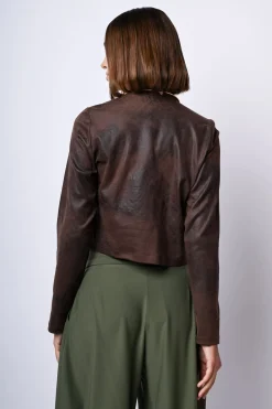 Bomber in similpelle stile vintage