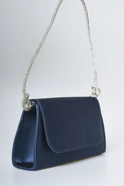 Borsa a mano con manico in strass