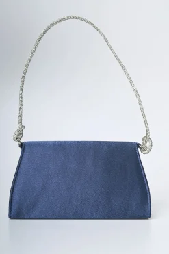Borsa a mano con manico in strass