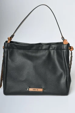Borsa a spalla manici contrasto