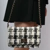Borsa in bouclé check