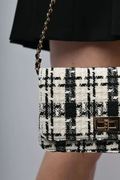 Borsa in bouclé check