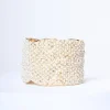 Bracciale rigido con perline e strass