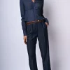 Camicia a bustier in denim