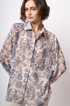 Camicia a stampa floreale Art Nouveau