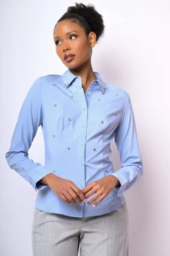 Camicia con decorazione strass
