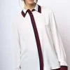 Camicia con profili a contrasto