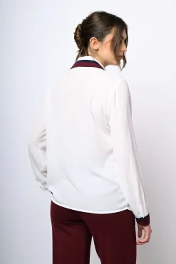 Camicia con profili a contrasto