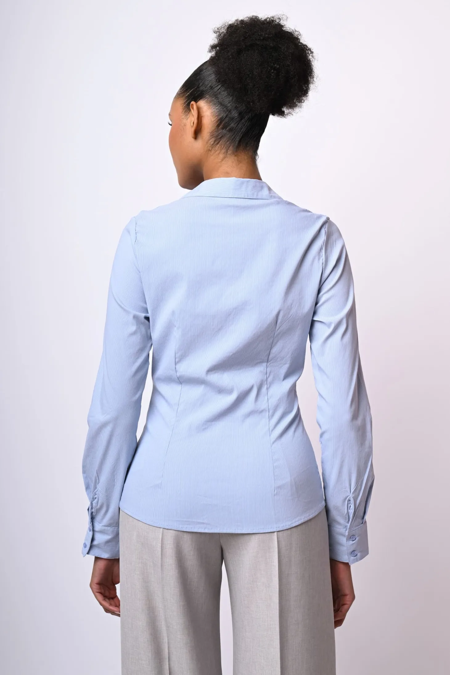 Camicia in cotone con arricciatura