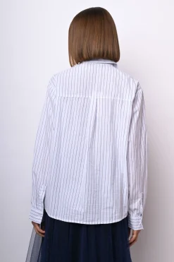Camicia in cotone gessato