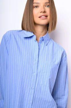 Camicia in cotone gessato