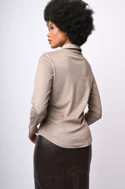 Camicia in faux suede