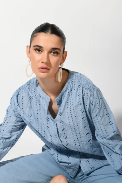 Camicia in pizzo sangallo
