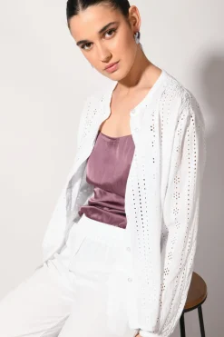 Camicia in pizzo sangallo