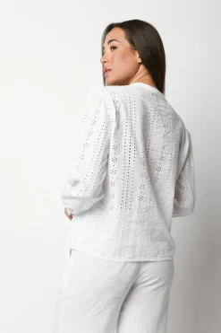 Camicia in pizzo sangallo